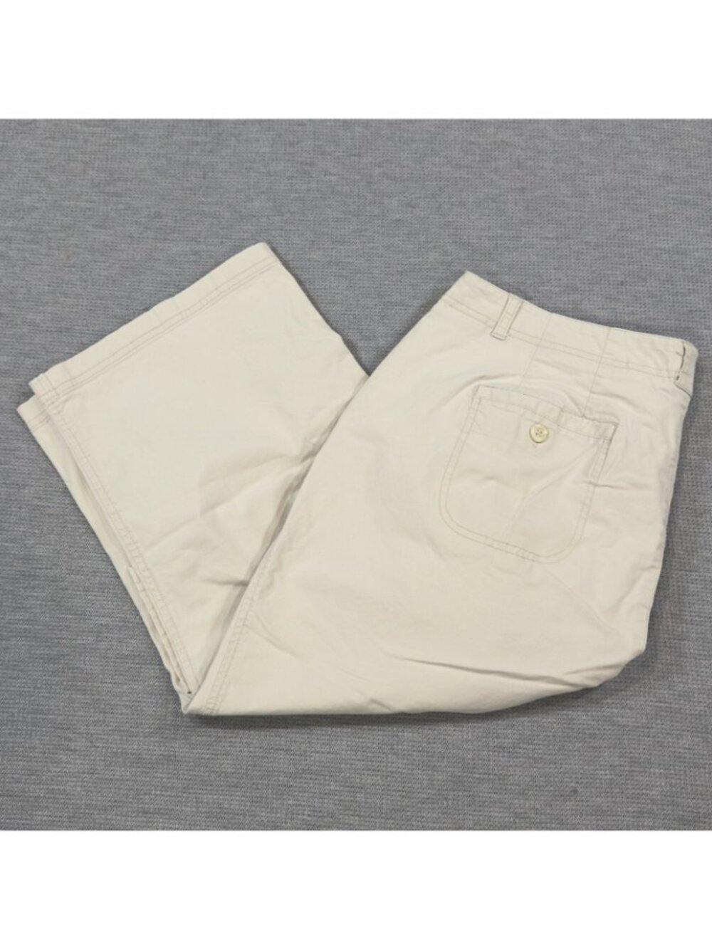 Dockers Capri Pants Women Size 18W Light Khaki High Rise Flat Front Stretch - Picture 14 of 14